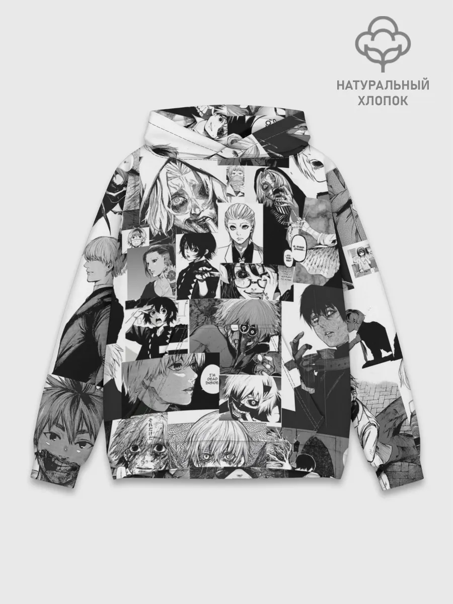 Худи мужской база хлопок / Токийский гуль