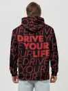 Худи мужской база хлопок / drive your live red