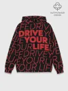 Худи мужской база хлопок / drive your live red