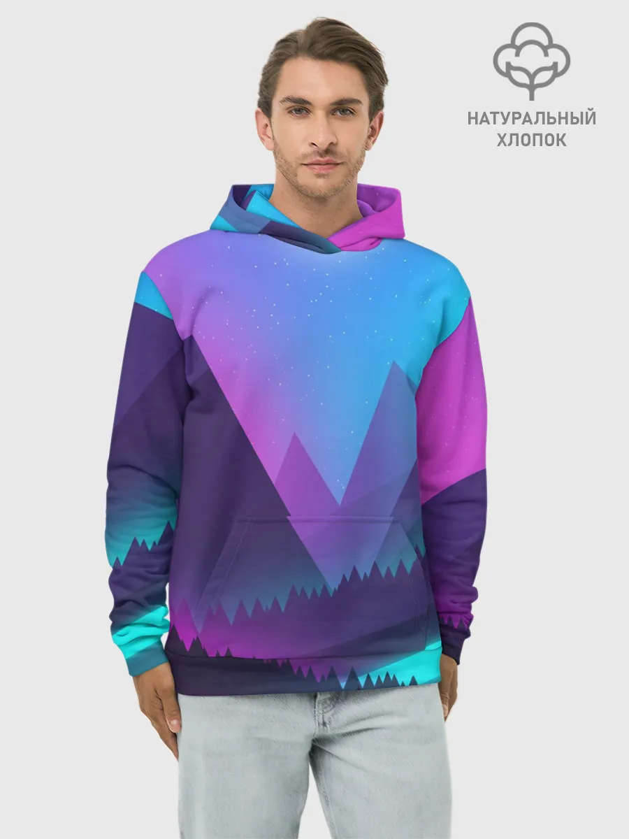 Худи мужской база хлопок / NEON FOREST