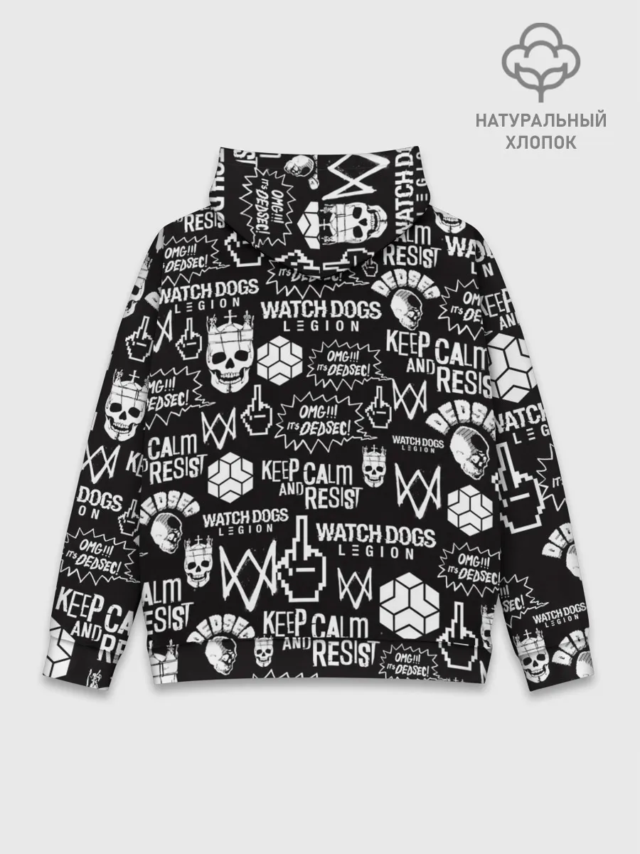 Худи мужской база хлопок / WATCH DOGS LEGION