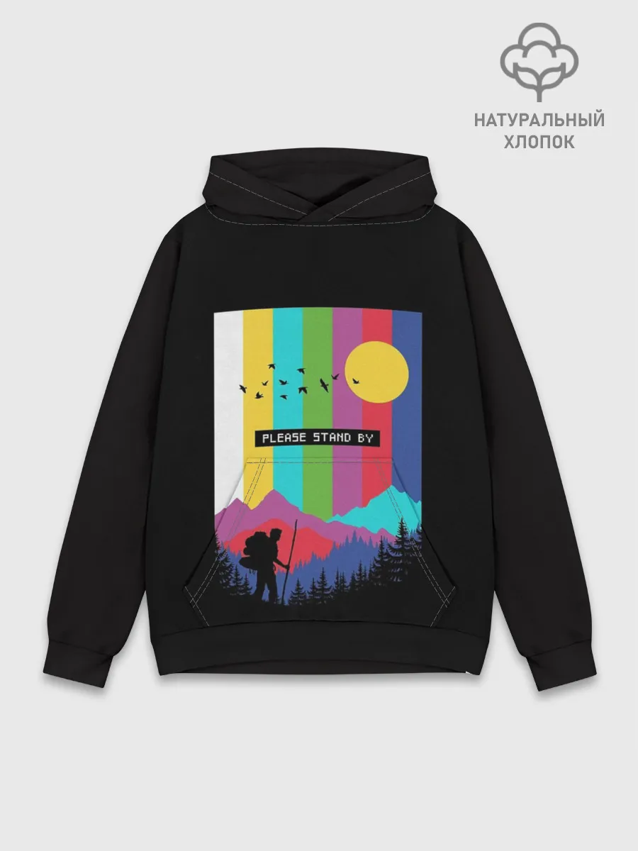 Худи мужской база хлопок / ПОЖАЛУЙСТА, ПОДОЖДИТЕ
