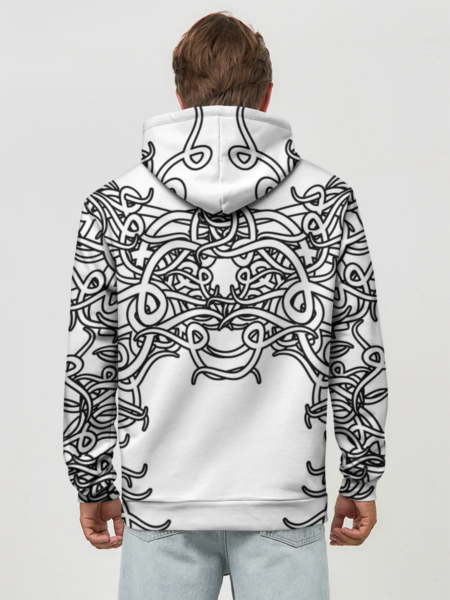 Худи мужской база хлопок / Фэнтези мотылёк