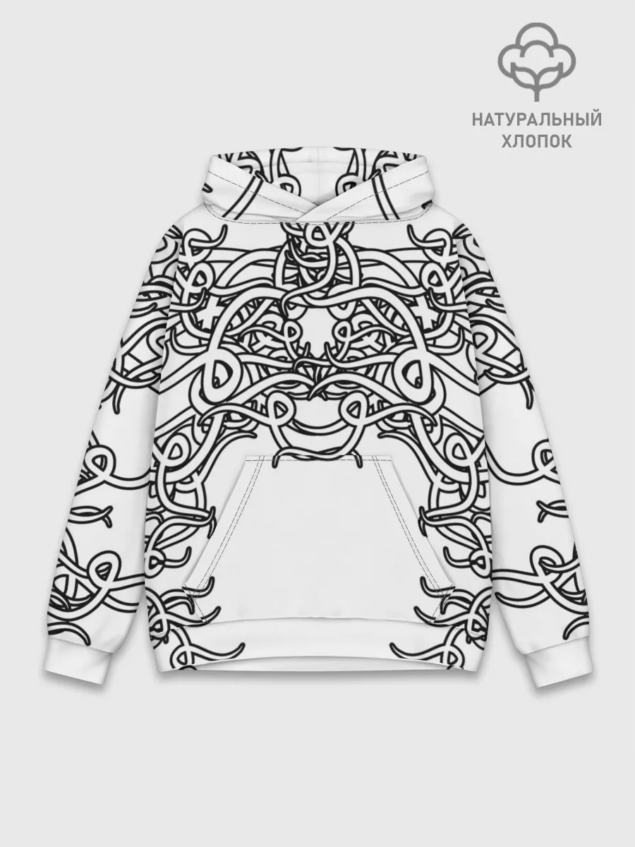 Худи мужской база хлопок / Фэнтези мотылёк