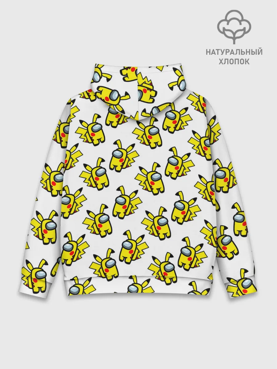 Худи мужской база хлопок / Among us Pikachu