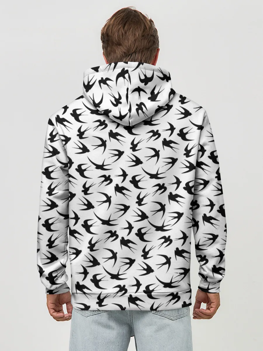 Худи мужской база хлопок / Ласточки