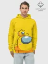Худи мужской база хлопок / AMONG US YELLOW