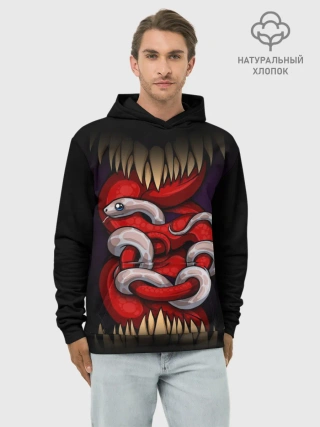 Худи мужской база хлопок / monster and snake