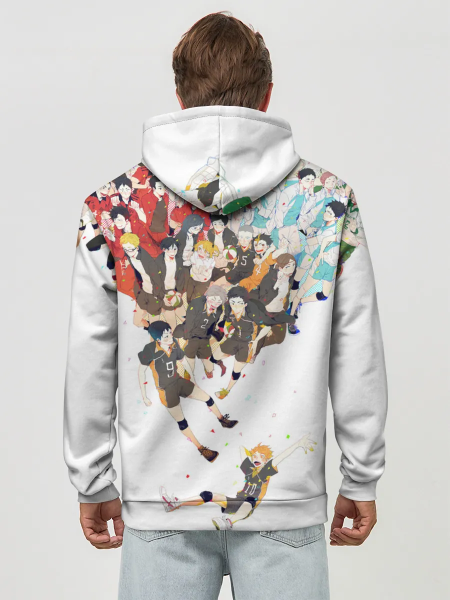 Худи мужской база хлопок / Все герои Haikyuu