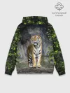 Худи мужской база хлопок / ТИГР В ЛЕСУ