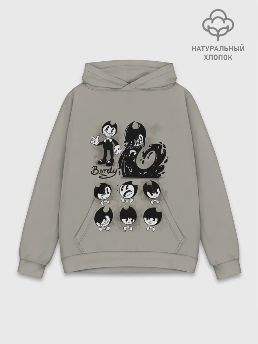 Худи мужской база хлопок / Bendy And The Ink Machine