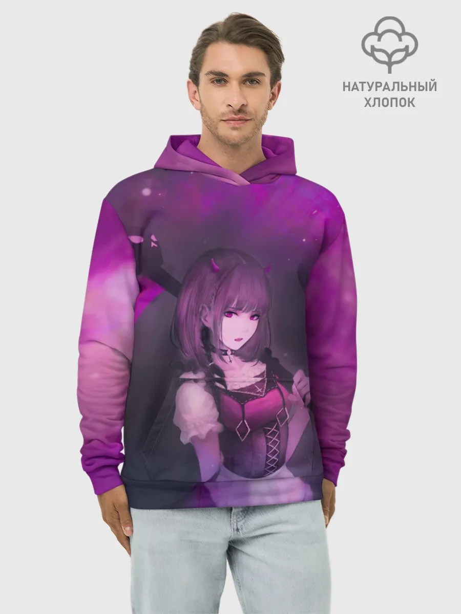 Худи мужской база хлопок / Anime girl demon