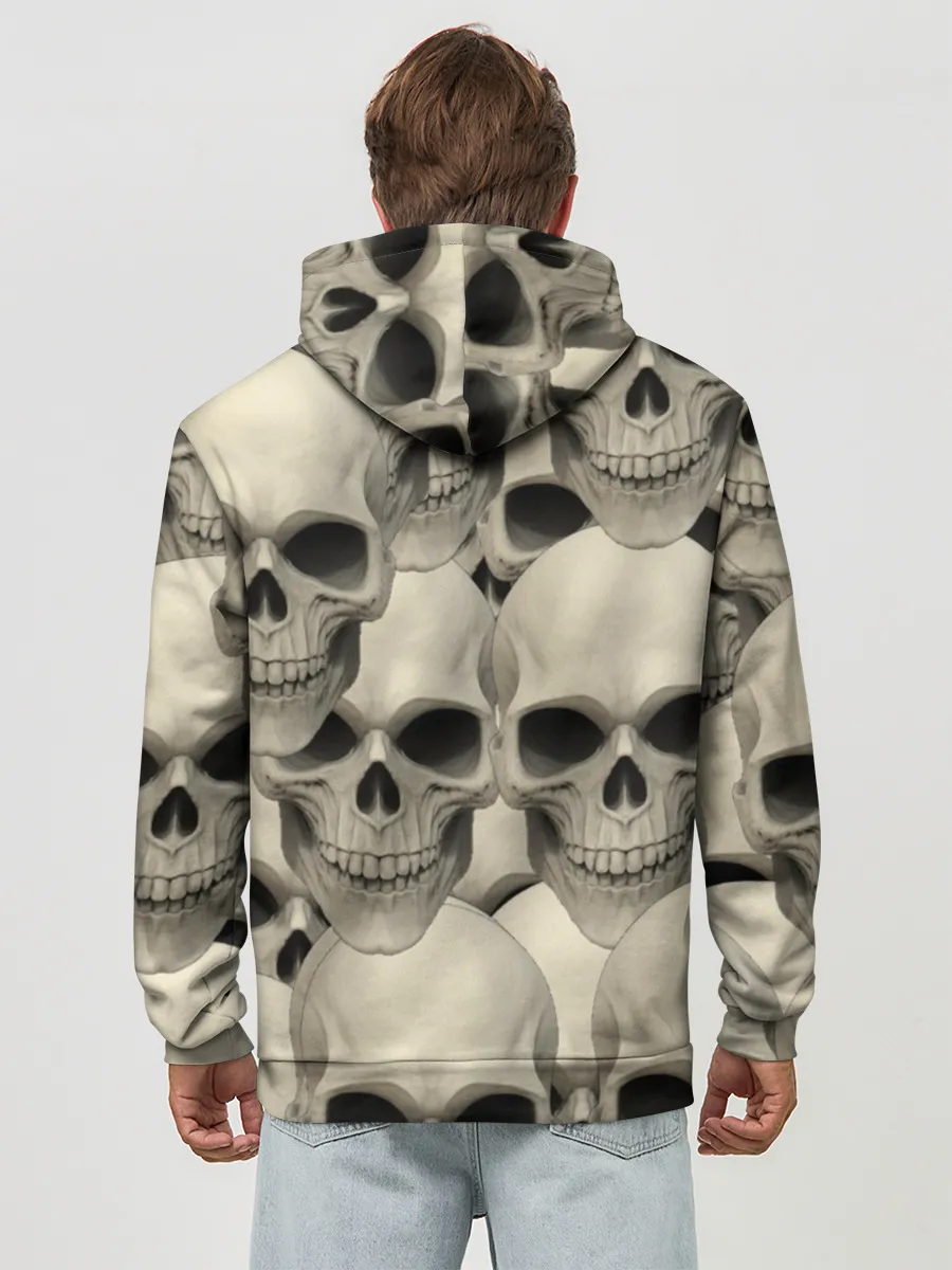 Худи мужской база хлопок / Черепа