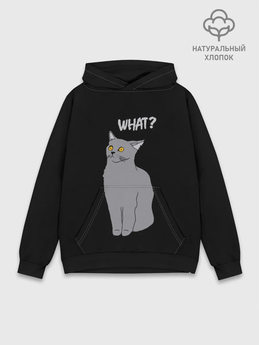 Худи мужской база хлопок / What cat