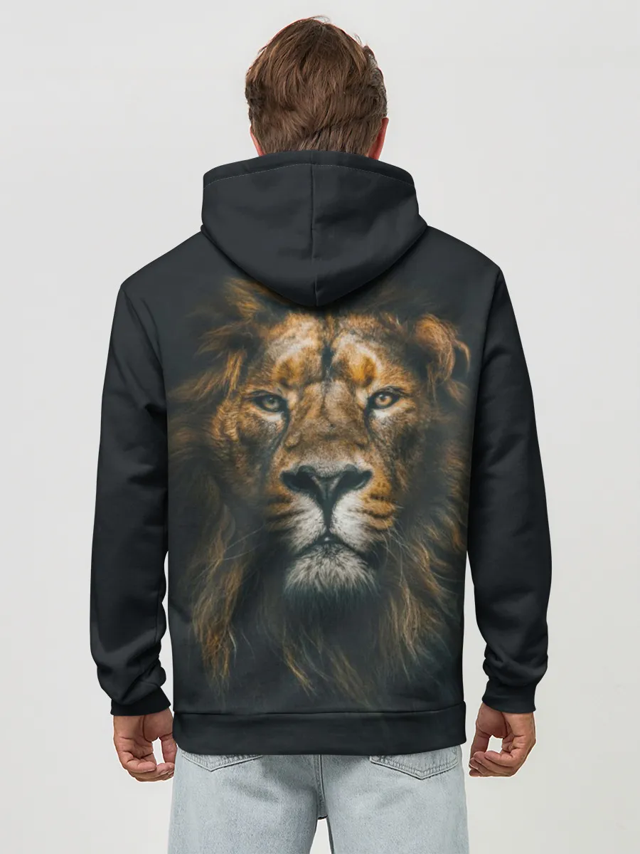 Худи мужской база хлопок / Лев