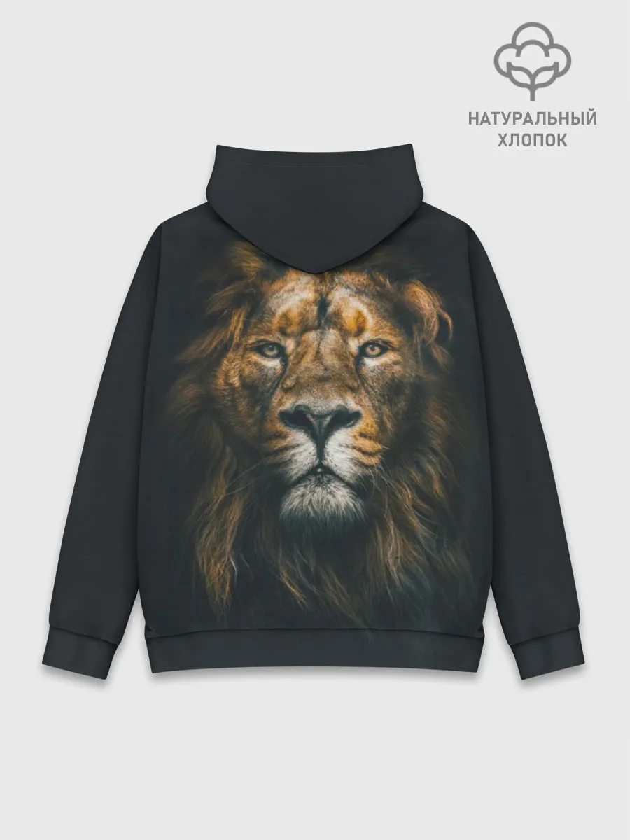 Худи мужской база хлопок / Лев