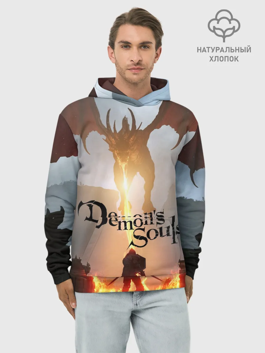 Худи мужской база хлопок / Demons Souls