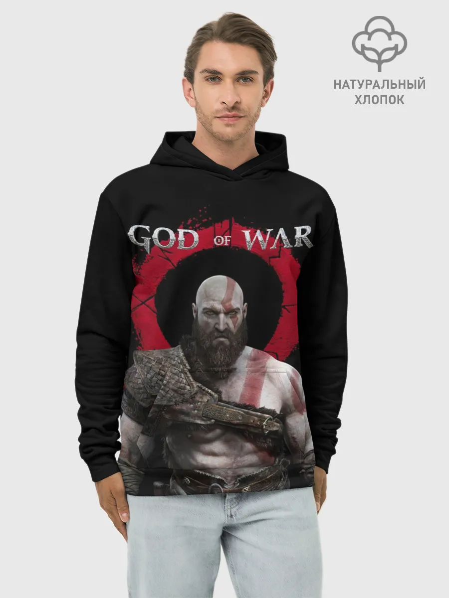 Худи мужской база хлопок / God of War