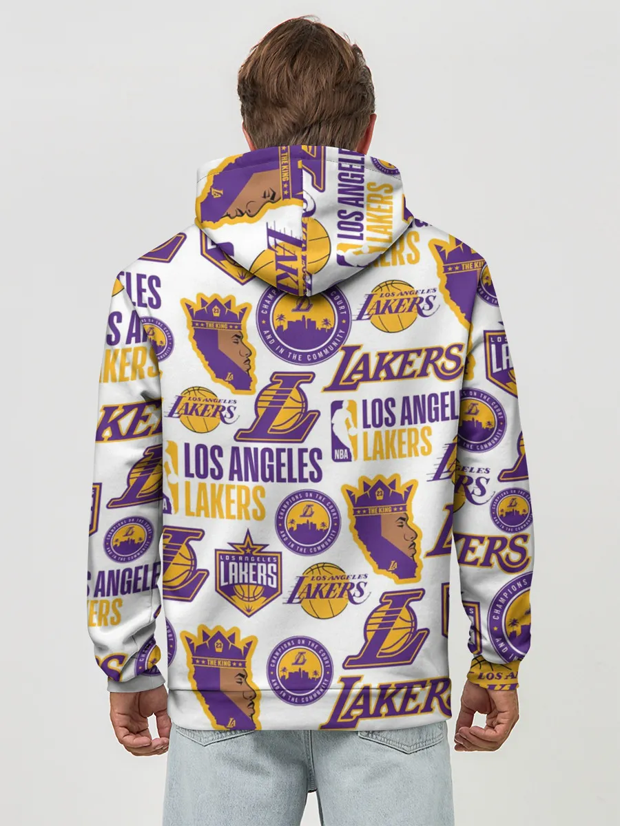 Худи мужской база хлопок / LAKERS LOGO