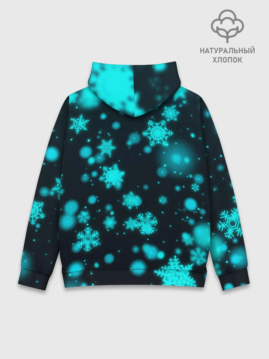 Худи мужской база хлопок / Новогодний пингвин