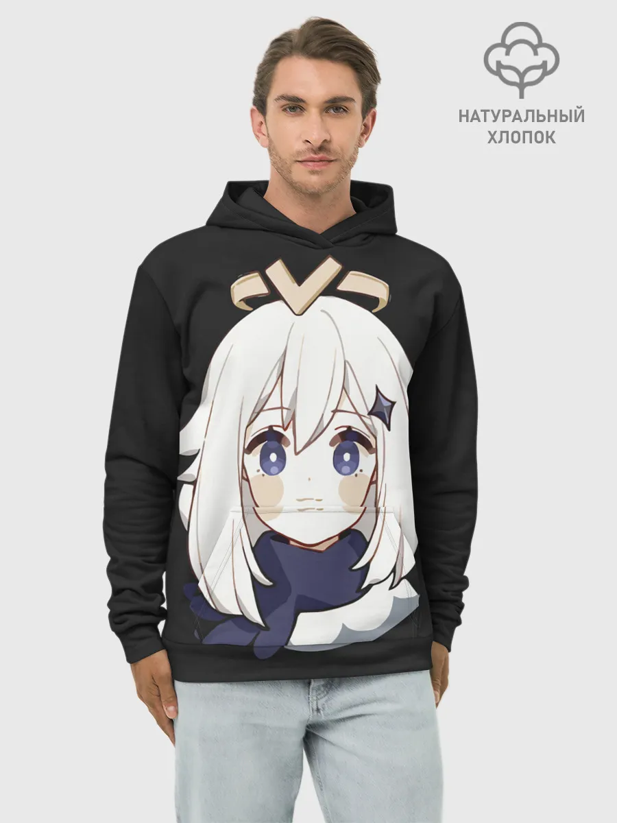 Худи мужской база хлопок / Genshin Impact Paimon