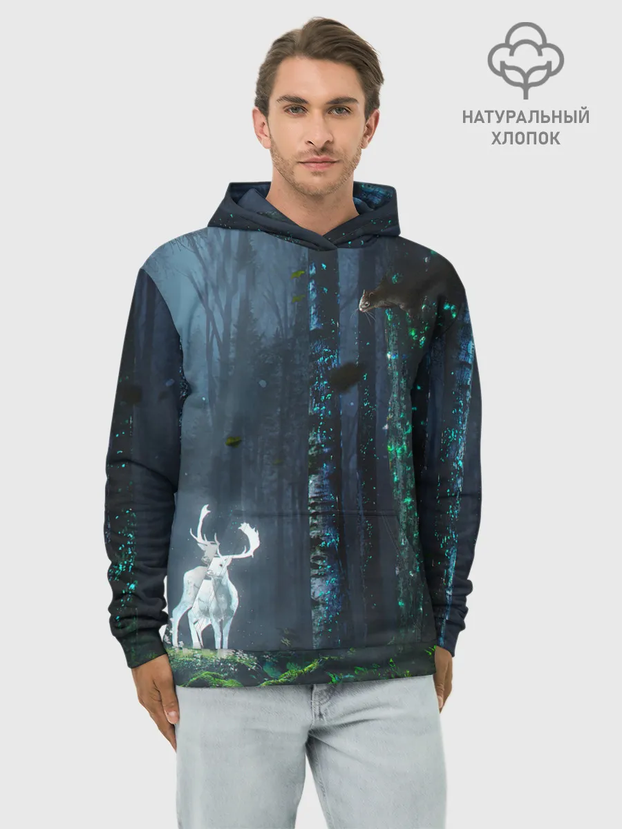 Худи мужской база хлопок / Олень
