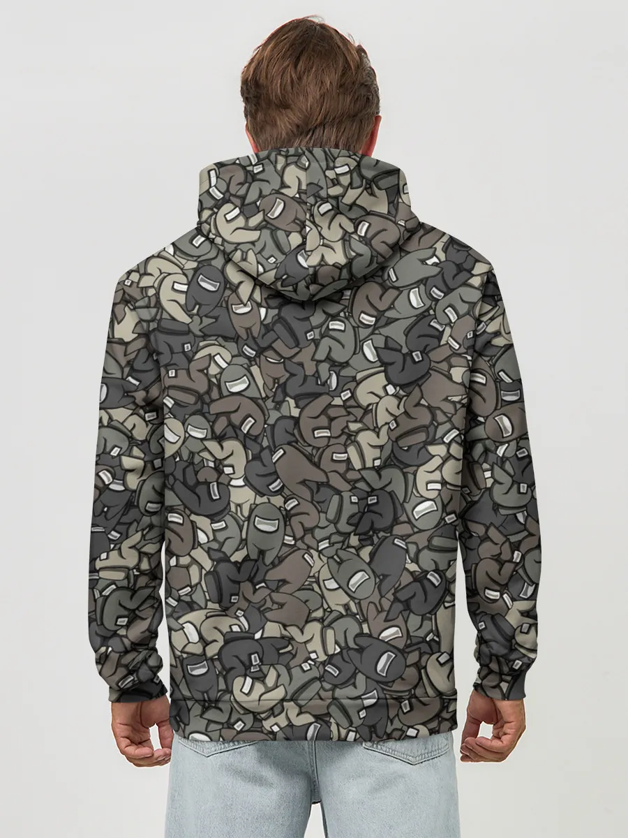 Худи мужской база хлопок / Камуфляж Амонг Ас