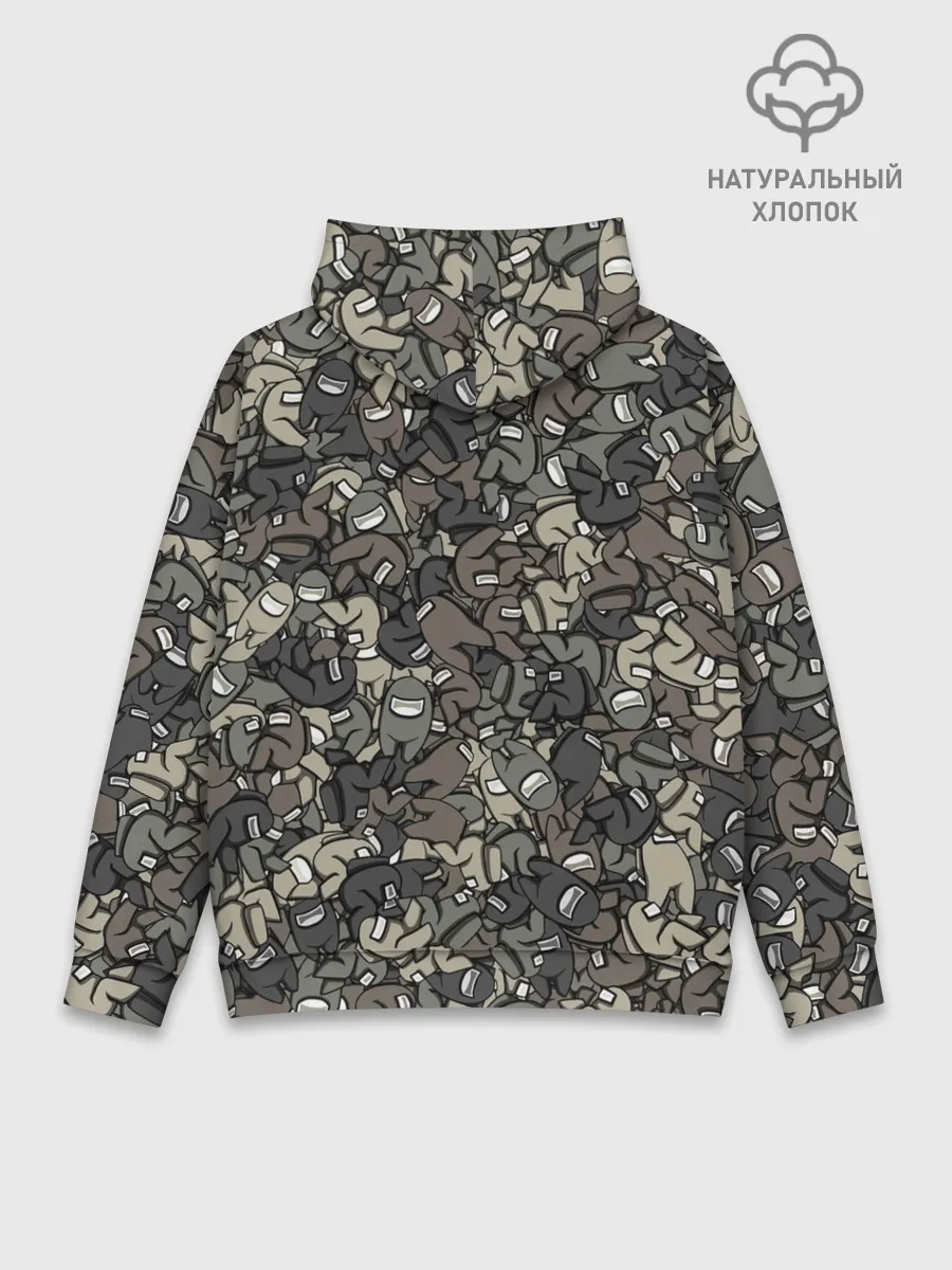 Худи мужской база хлопок / Камуфляж Амонг Ас