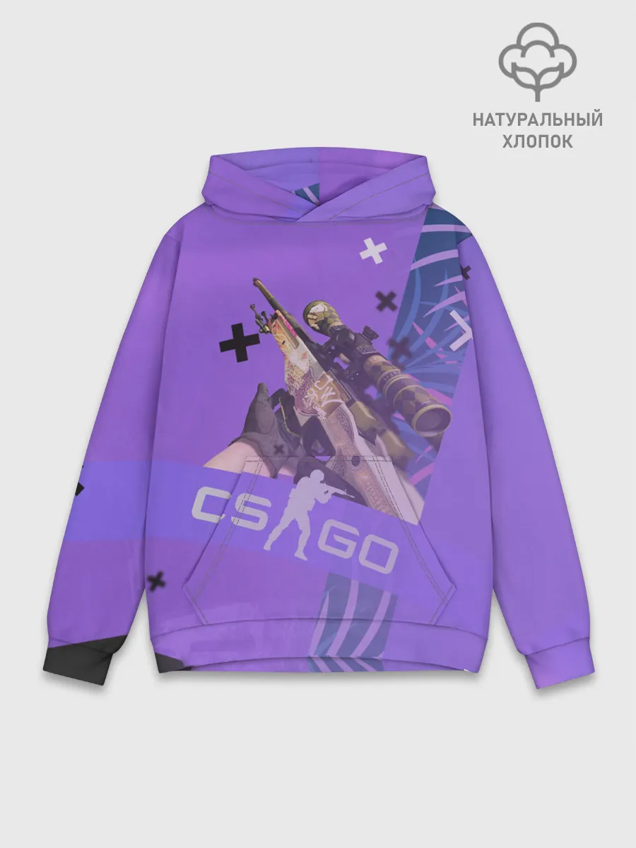 Худи мужской база хлопок / CS GO - Dragon lore | История о драконе
