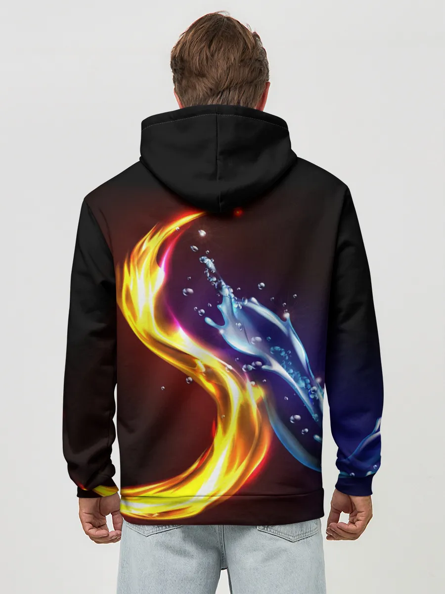 Худи мужской база хлопок / ОГОНЬ И ВОДА