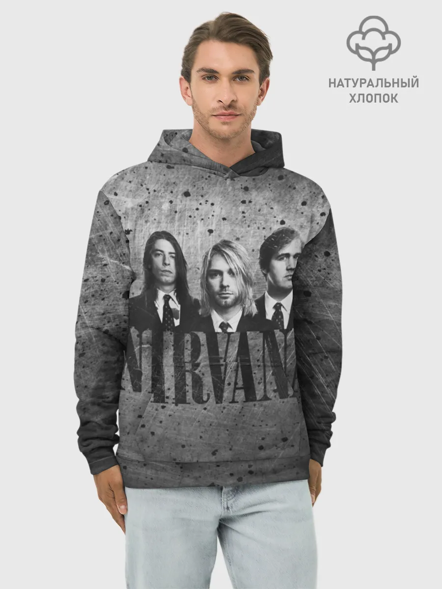 Худи мужской база хлопок / Нирвана