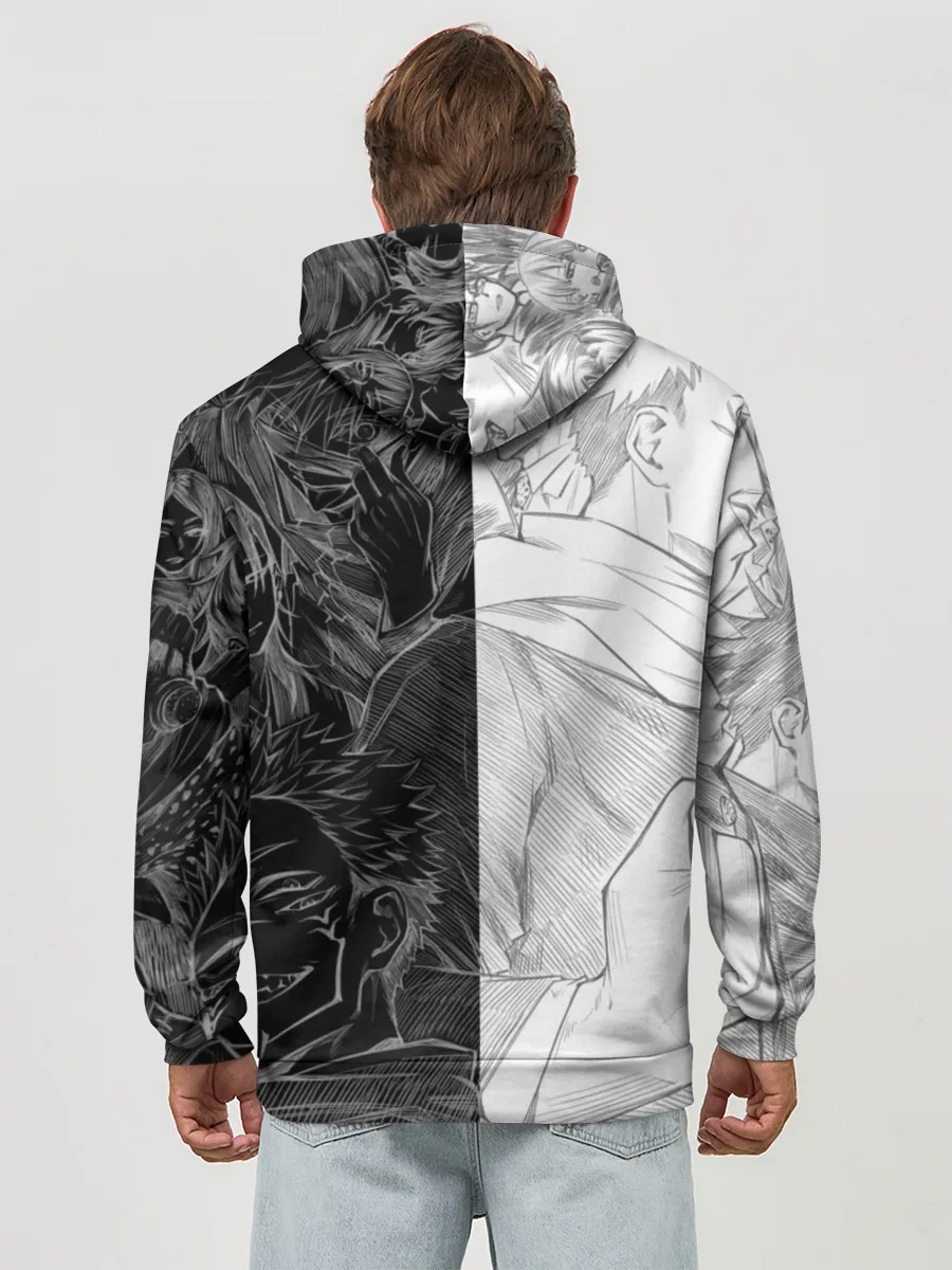 Худи мужской база хлопок / Jujutsu Kaisen Сукуна х Юдзи