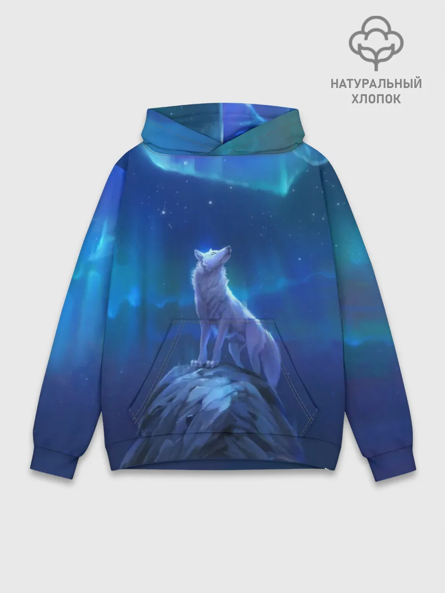 Худи мужской база хлопок / Одинокий Волк