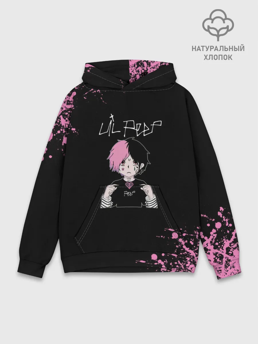 Худи мужской база хлопок / Лил Пип