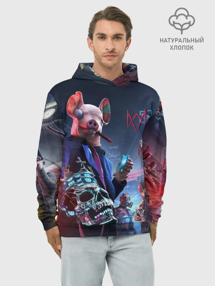 Худи мужской база хлопок / Watch Dogs | Legion