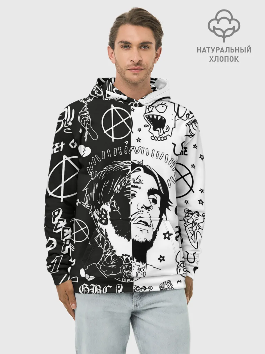 Худи мужской база хлопок / LIL PEEP