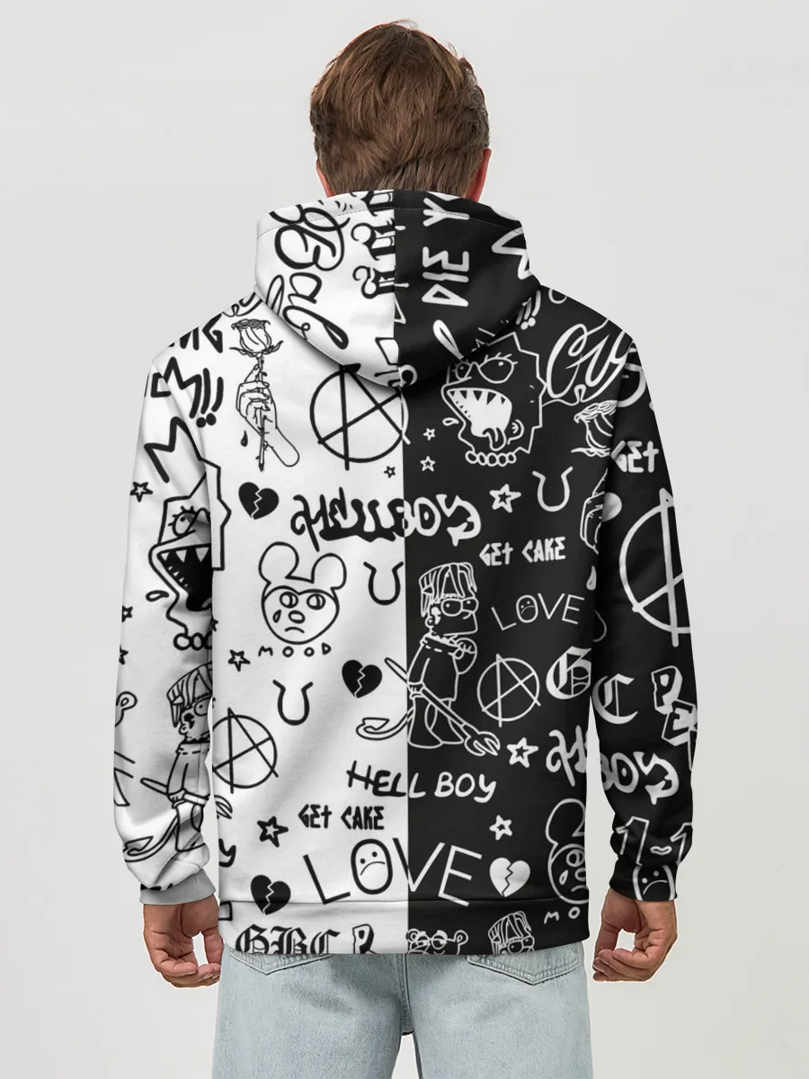 Худи мужской база хлопок / LIL PEEP