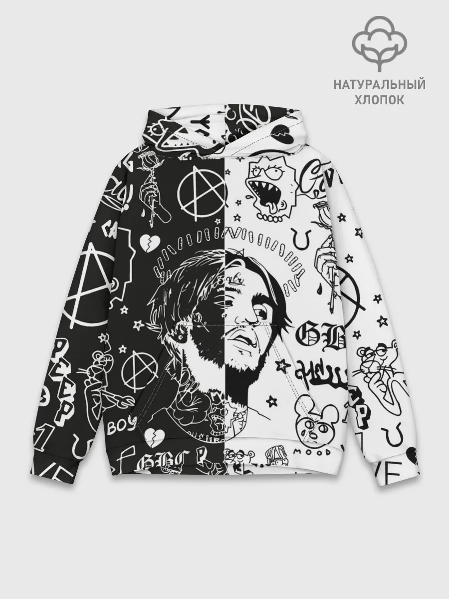 Худи мужской база хлопок / LIL PEEP