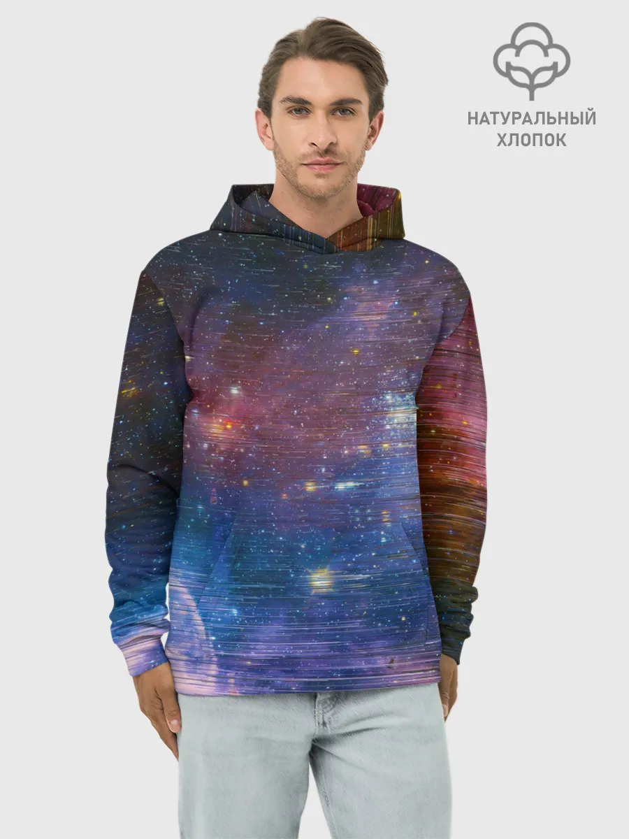Худи мужской база хлопок / Glitch space