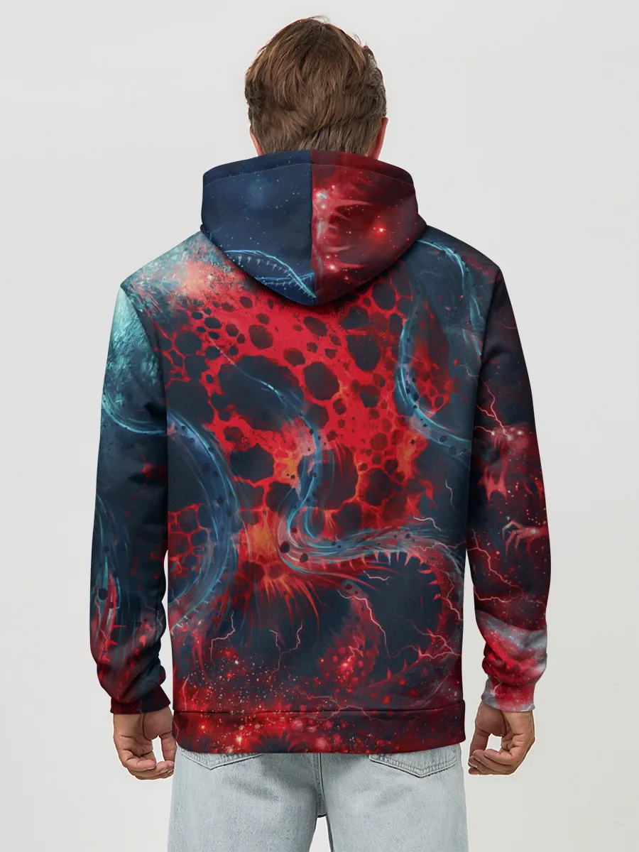 Худи мужской база хлопок / Гигантский космический монстр