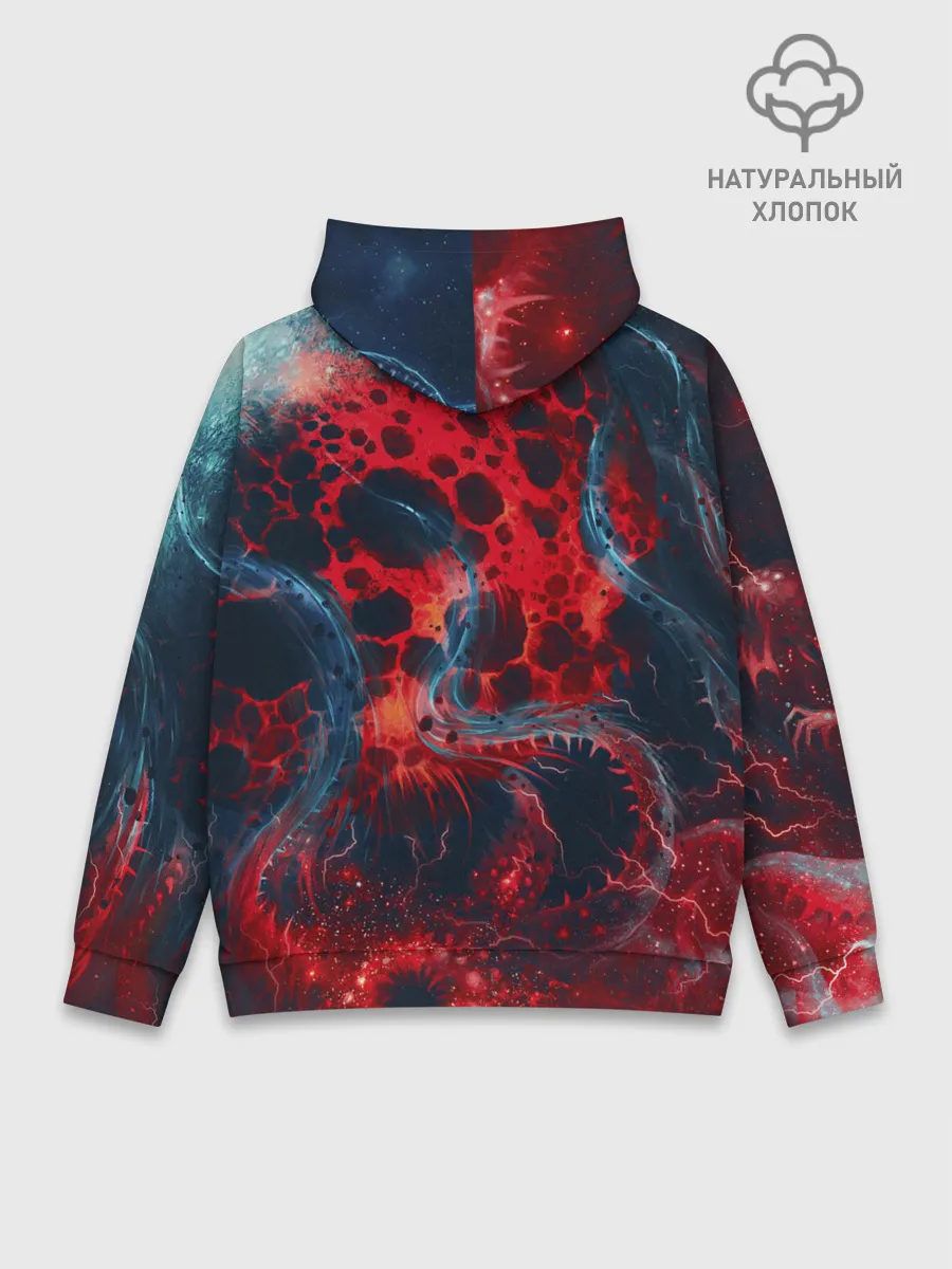 Худи мужской база хлопок / Гигантский космический монстр