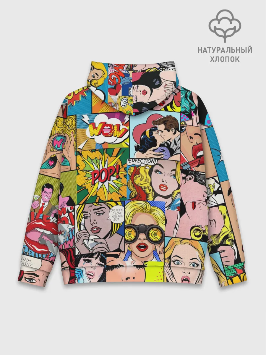 Худи мужской база хлопок / Pop Art
