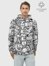 Худи мужской база хлопок / Doodle граффити