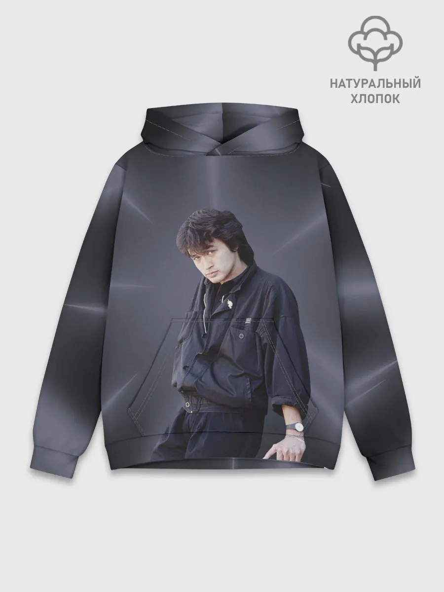 Худи мужской база хлопок / Виктор Цой.