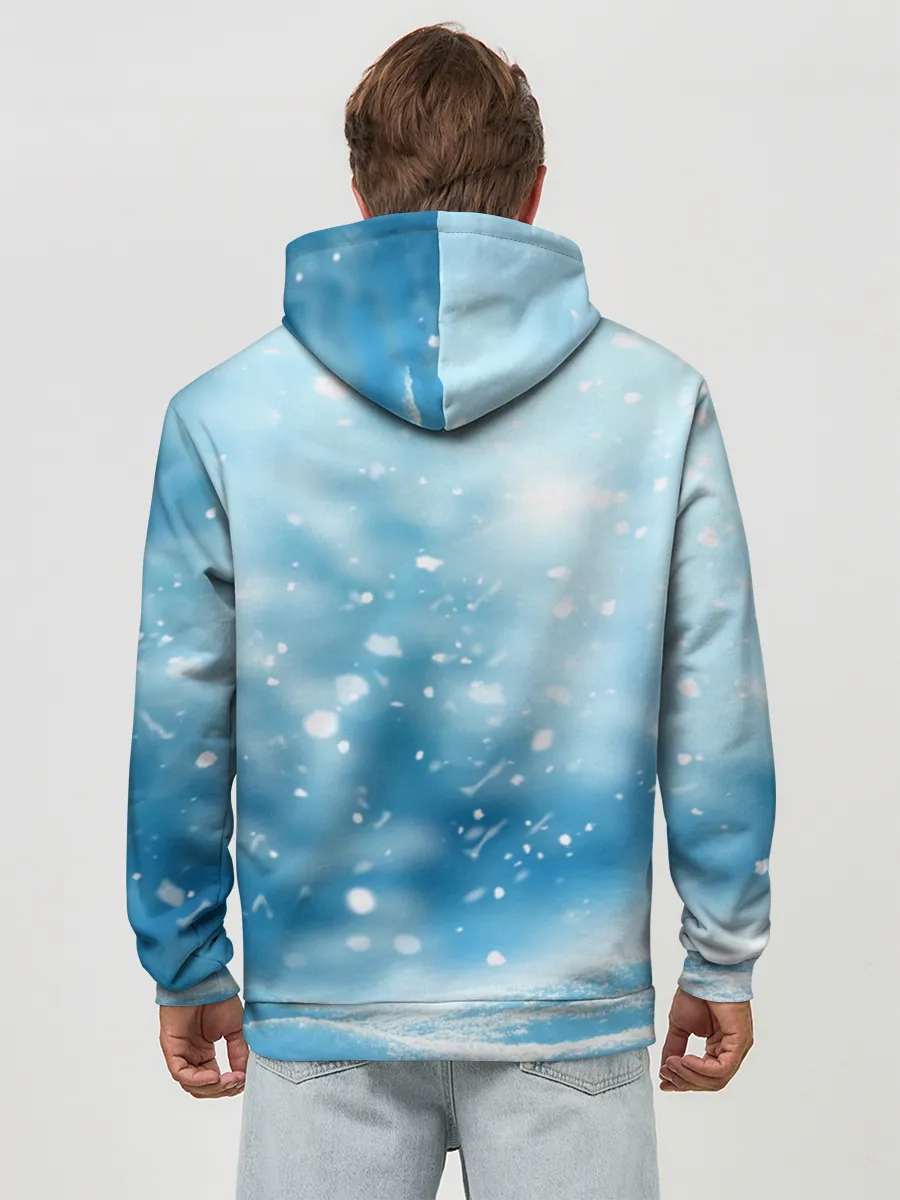 Худи мужской база хлопок / Зимний мишка в реалиях 2020 г.