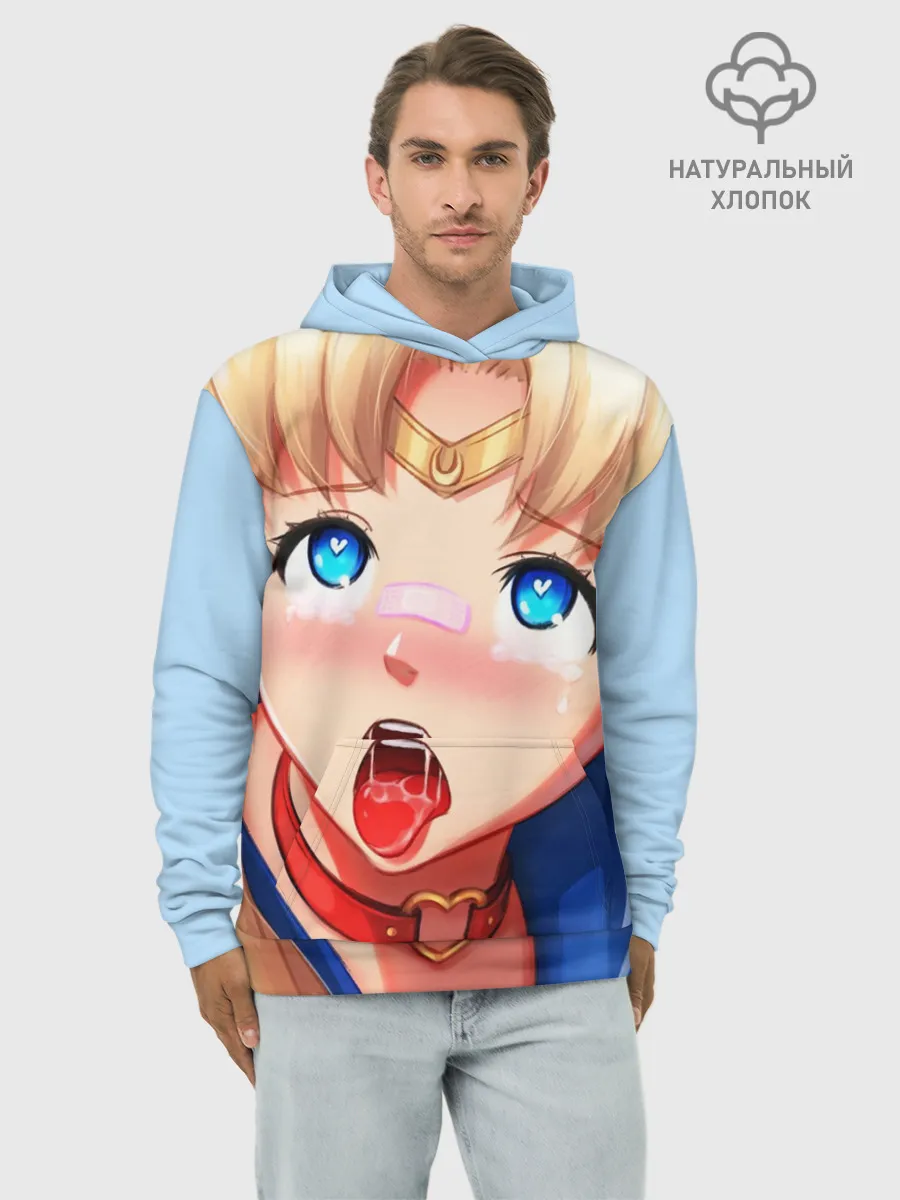 Худи мужской база хлопок / SAILOR MOON AHEGAO