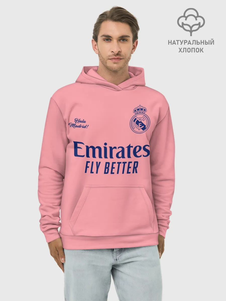 Худи мужской база хлопок / REAL MADRID, выездная 20/21