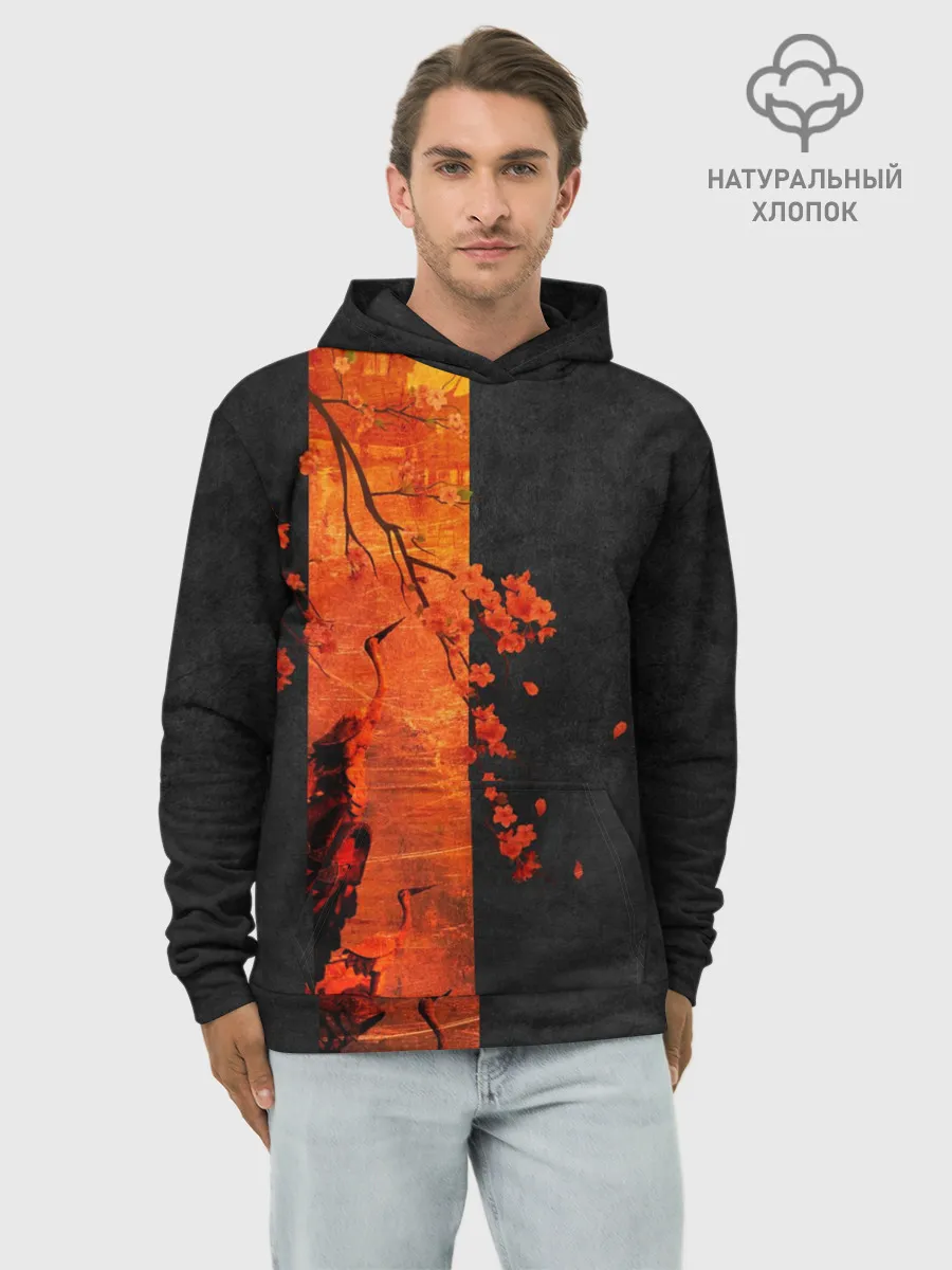 Худи мужской база хлопок / ЦАПЛЯ