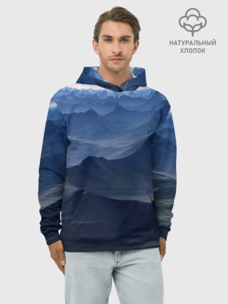 Худи мужской база хлопок / Горный массив