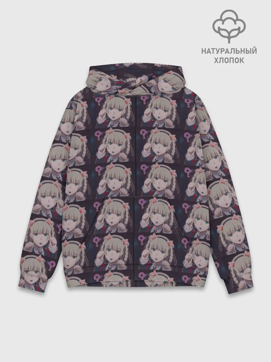 Худи мужской база хлопок / Кирари Момобами Неко